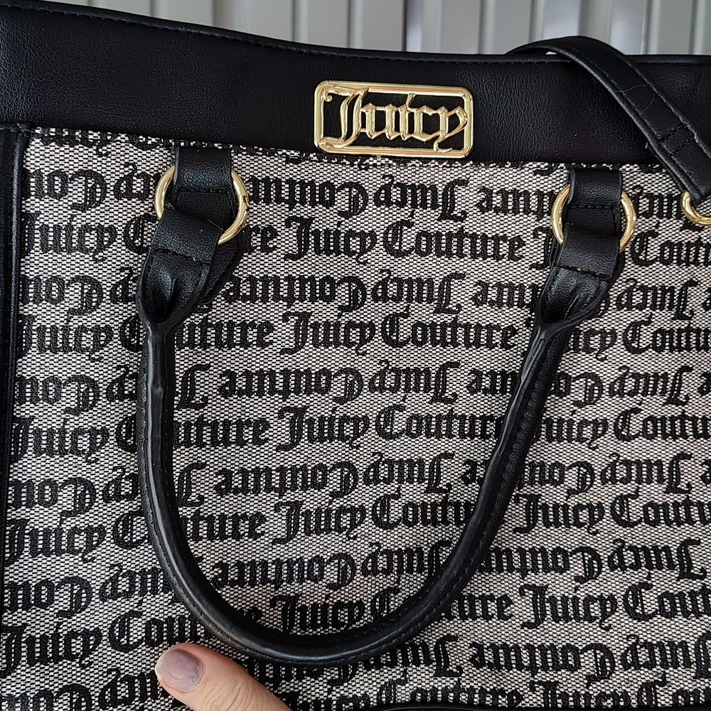 Juicy Couture Black and White Monogram Tote